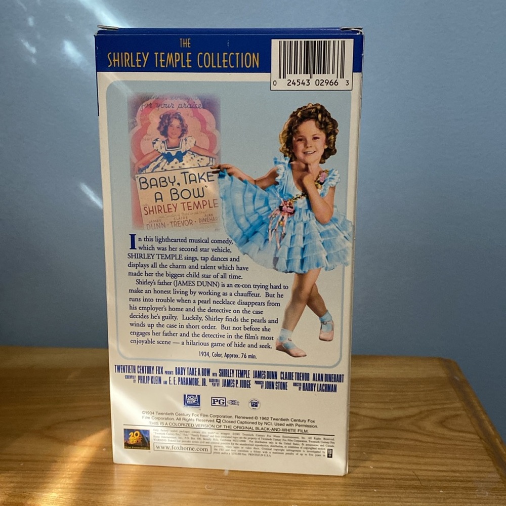 20th century Shirley Temple - Baby Take a Bow VHS - Picture 2 of 4